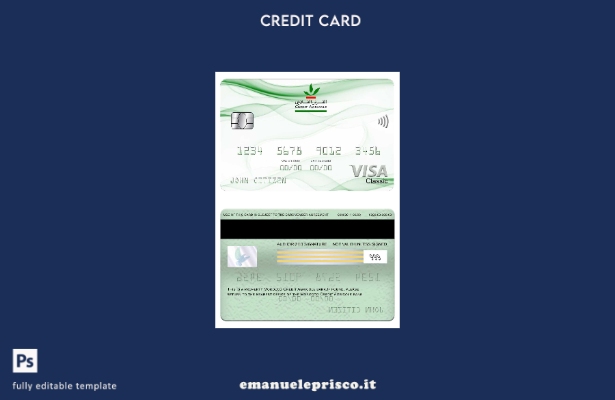 stile verificato Modello di carta classica per visto bancario Marocco Credit Agr